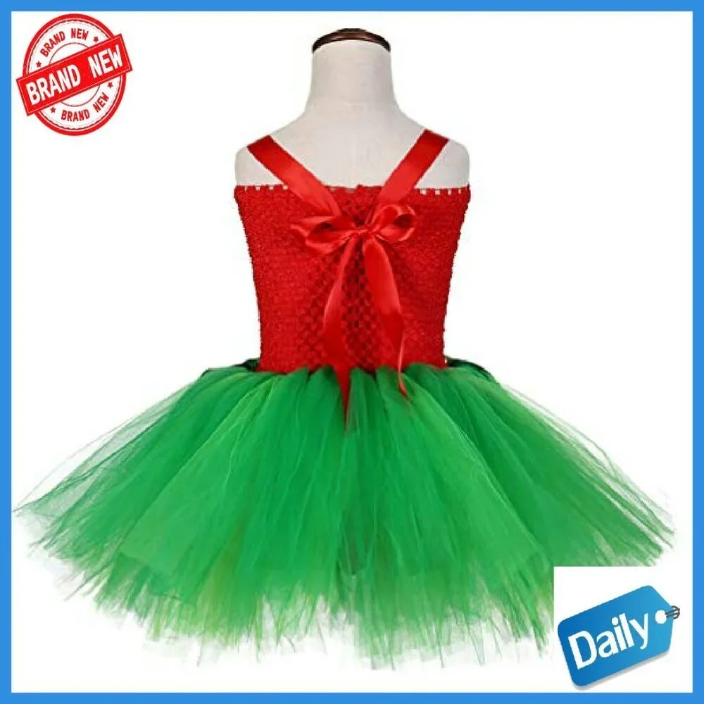 Girls Hawaiian Tutu Dress with Headband and Wristband 1-10Y